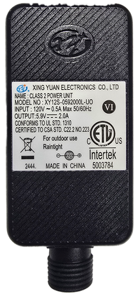 Xing Yuan 5.9V 2.0A Power Adapter Connection TIP B | INTERTEK 5003784 XY12S-0592000L-UO