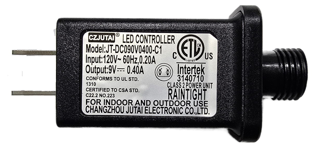 CZJUTAI 9 volt 0.40A LED Class 2 Power Supply JT-DC090V0400-C1