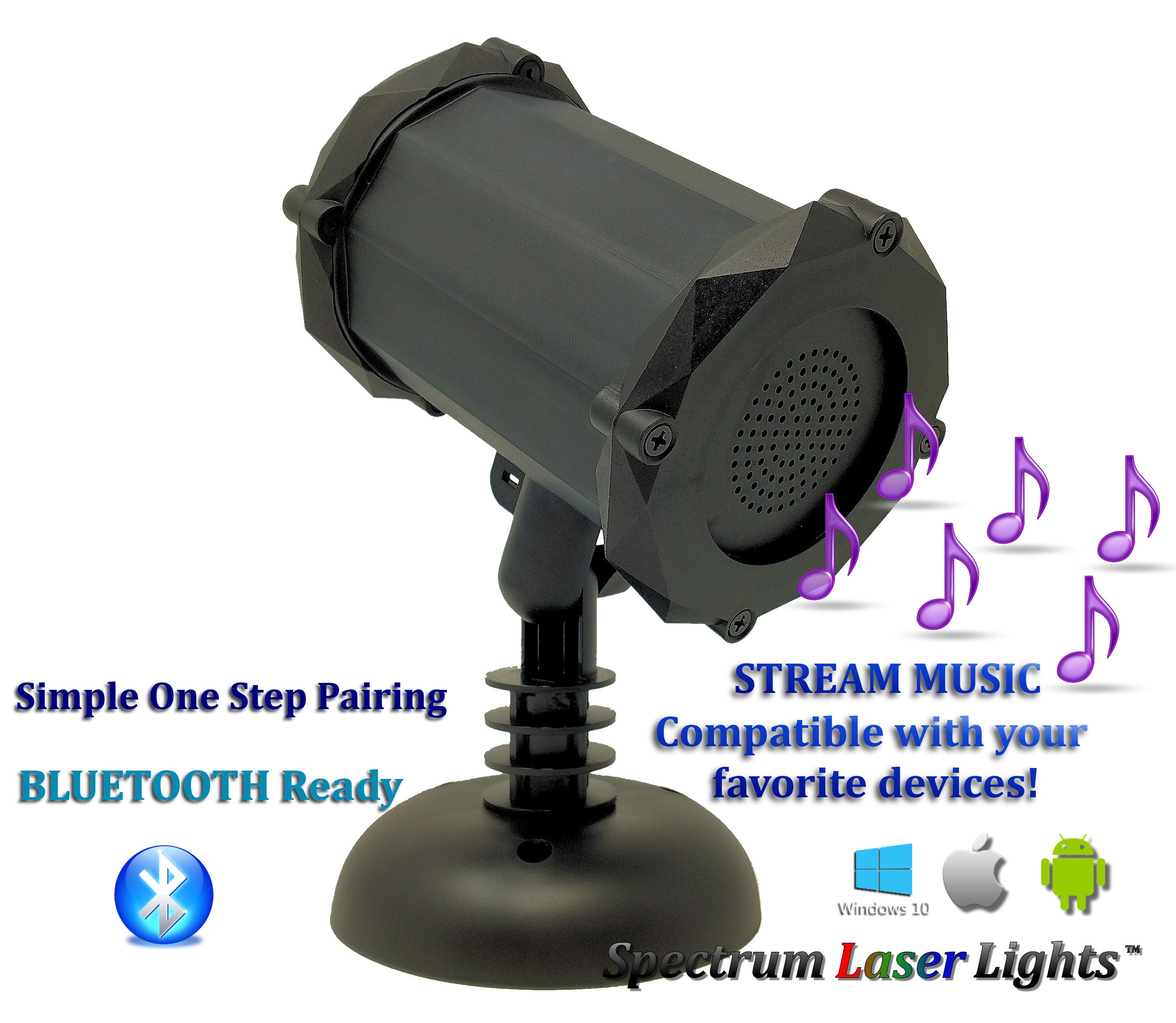 Outdoor laser store lights white